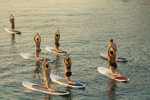 SUP YogaPilates class in Ibiza