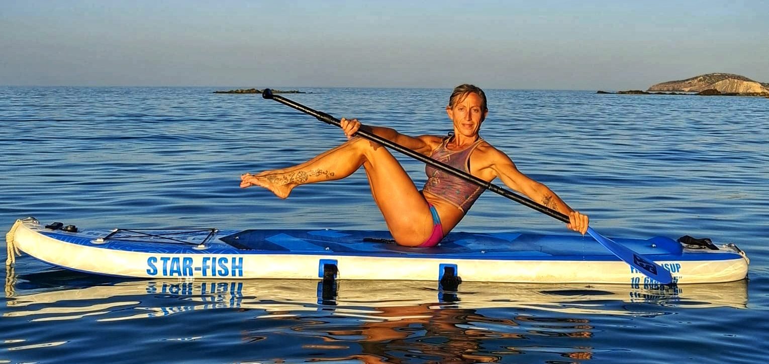 Paddle as a prop for SUP Yoga & SUP Pilates